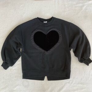 Zara Black Heart Sweatshirt